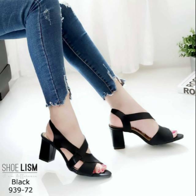 ABBUSHOES HN 05 sepatu Wanita Hak tahu Bahan Sintetis Murah Berkualitas