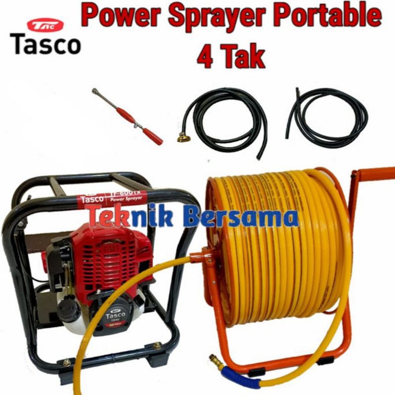 Power Sprayer Portable Tasco 4 tak TX40 Komplit Selang 110 meter