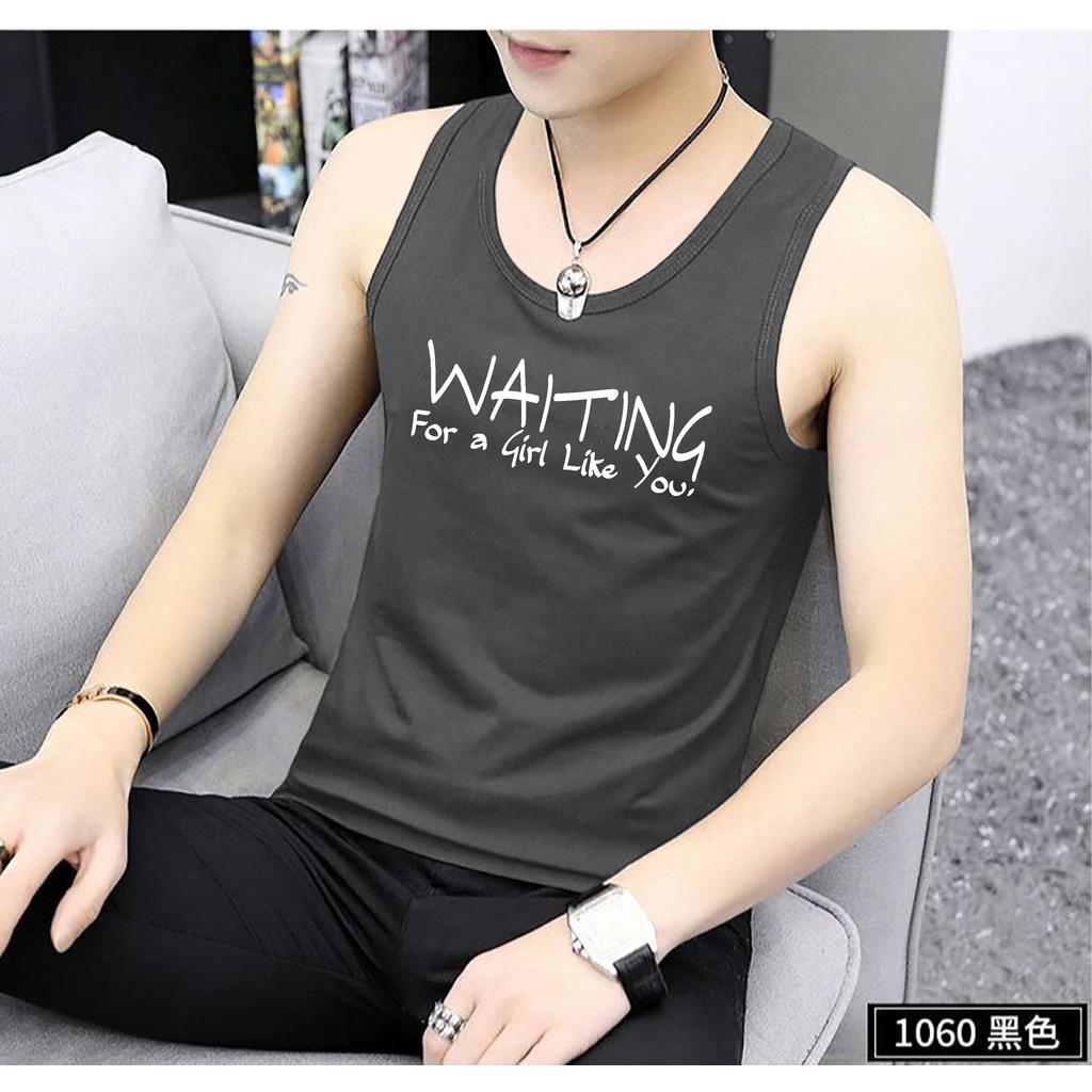 BS COD KAOS SINGLET WAITING PRIA TERLARIS