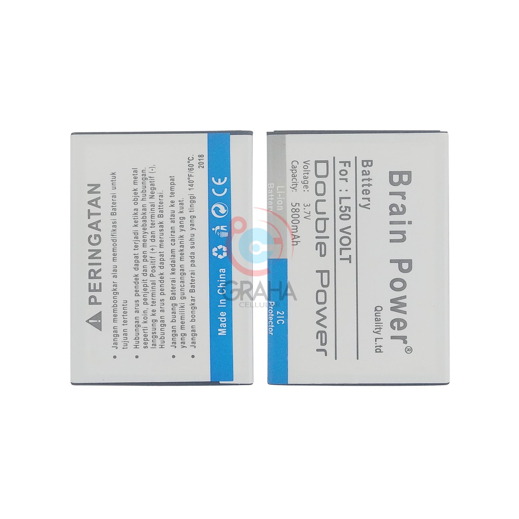 BATERAI / BATTERY / BATRE SPC L50 VOLT DOUBLE IC BRAIN POWER