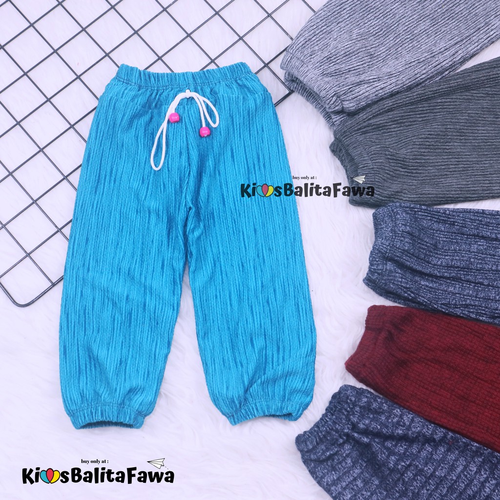 Jogger Molly Uk 1-2 Tahun / Celana Joger Panjang Pants Anak Perempuan Laki Laki Bawahan Murah Polos