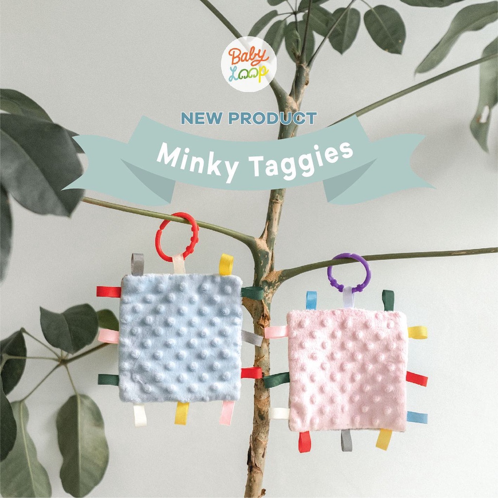 Baby Loop - Minky Taggies / Mainan Sensori Bayi