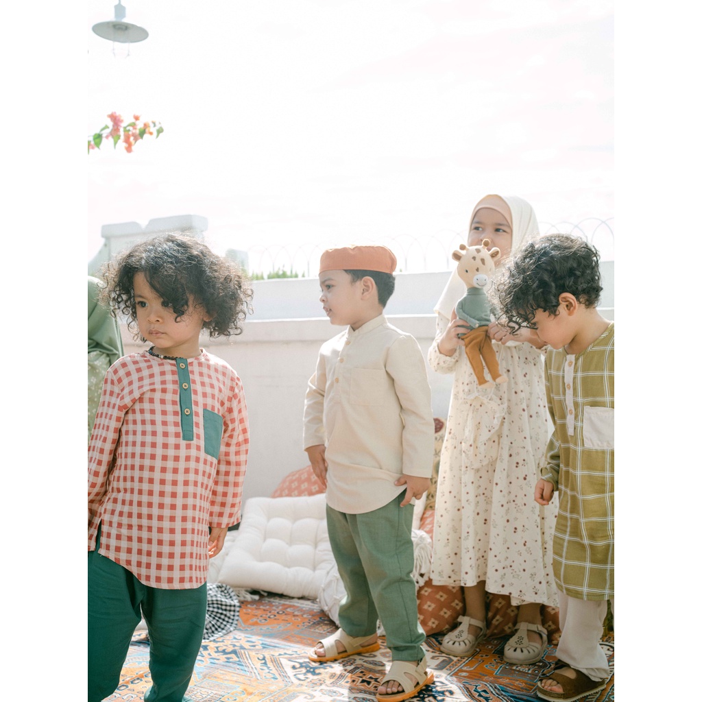 BOHOPANNA - RAYA COLLECTION - IBRAHIM SET - Baju Muslim Anak - Baju Muslim Anak Laki-Laki - Setelan Muslim - Setelan Anak Laki-Laki - Baju Lebaran Anak Laki-Laki-5