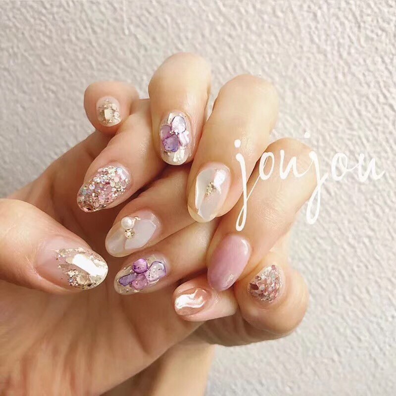 Acc stone japan shell nails aksesoris jepang swarovski gel polish Produk Good Quality