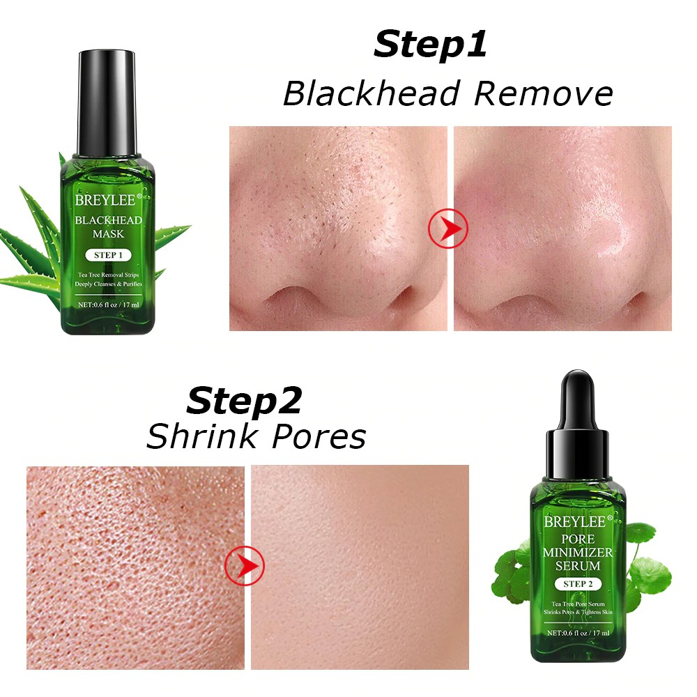 [BPOM] BREYLEE Varian STEP 1 Blackhead Remove &amp; STEP 2 Pore Minimizer Serum Pembersih Komedo