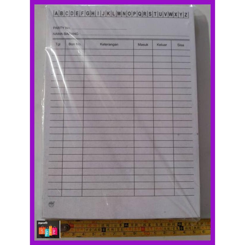 

Silutala- Kartu Stok Persediaan Putih Kecil / Stock Card -Ori.