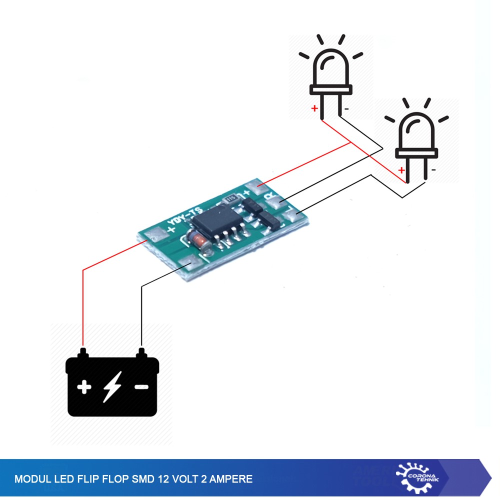 Modul Led Flip Flop SMD 12 Volt 2 Ampere