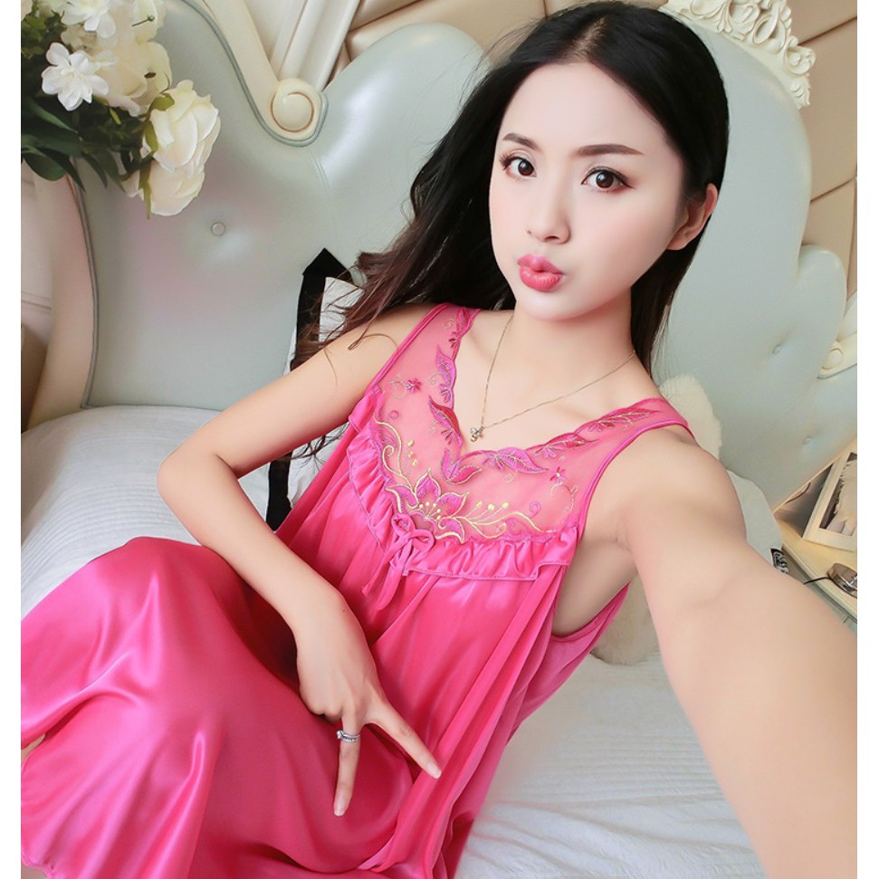 Baju Tidur Satin IMPORT #866  Women Silk Korea Fashion Piyama Korean Style Pakaian Wanita