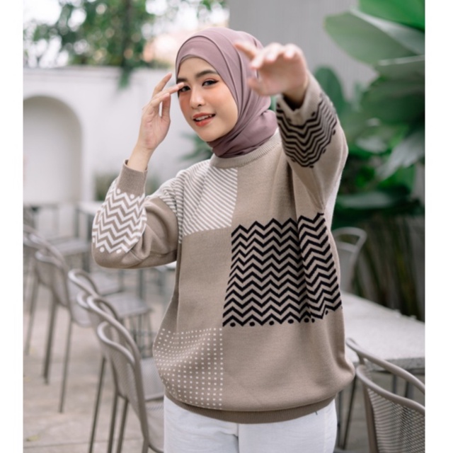 ZILLIA SWEATER OVERSIZE - sweater rajut / sweater murah / sweater rajut oversize