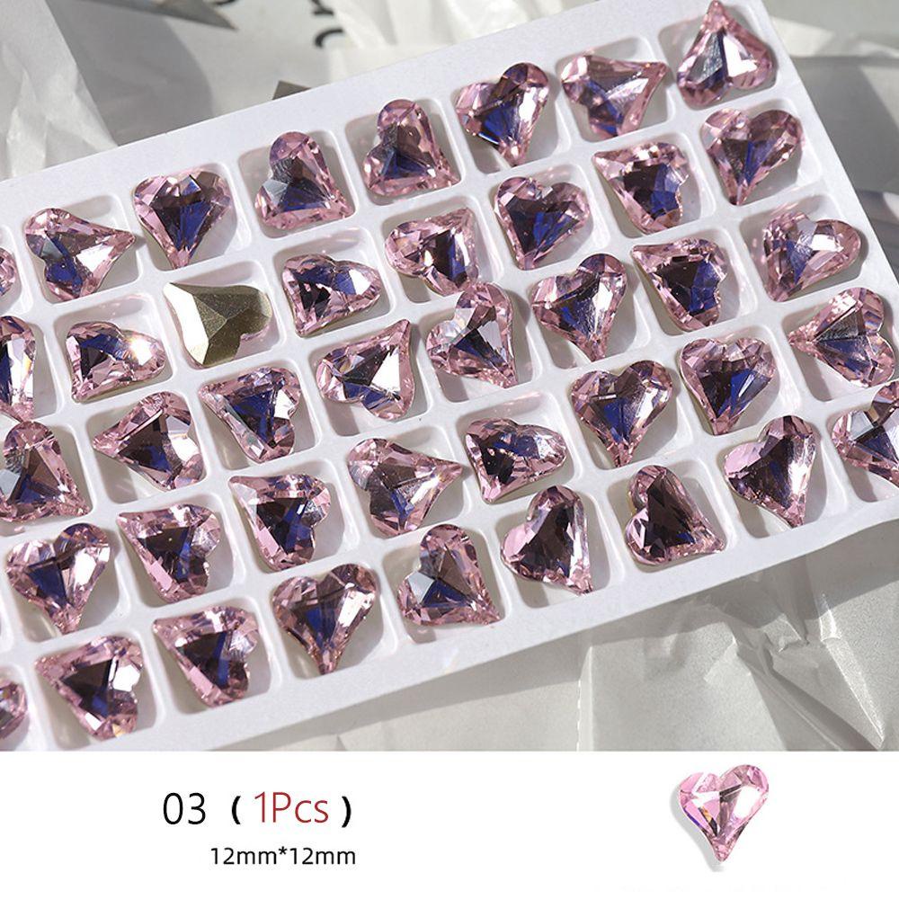 Preva Nail Art Baru Moonlight Peach Heart Love Heart Glitter Perhiasan