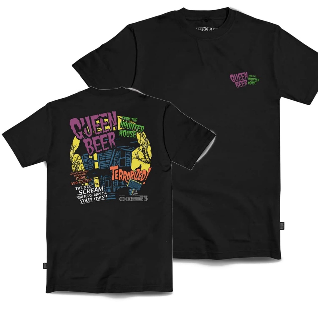 t-shirt queenbeer kaos casual dewasa