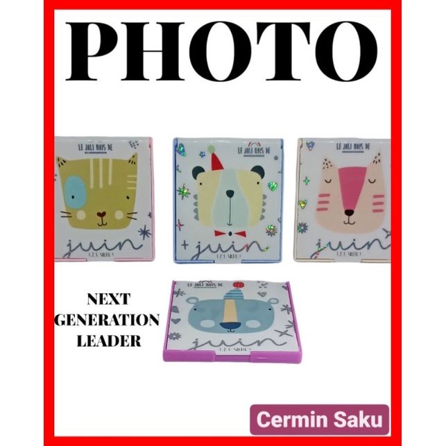 Cermin Saku Lipat Persegi 6.5cm x 7.5cm Kaca Rias Makup Portable Travel Compact Mirror