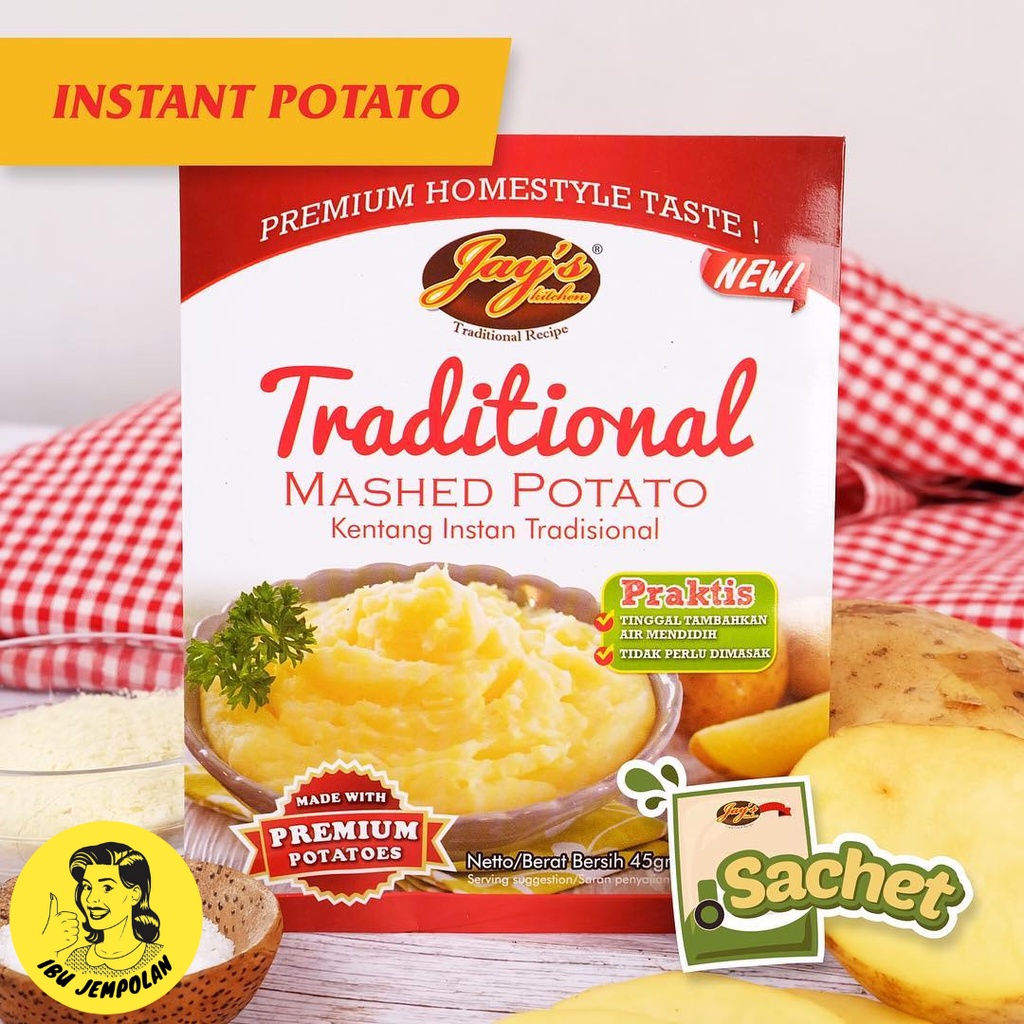 

Jay's Kitchen Mashed Potato Traditional/Jay's Kentang Instan Tradisional 45 gr