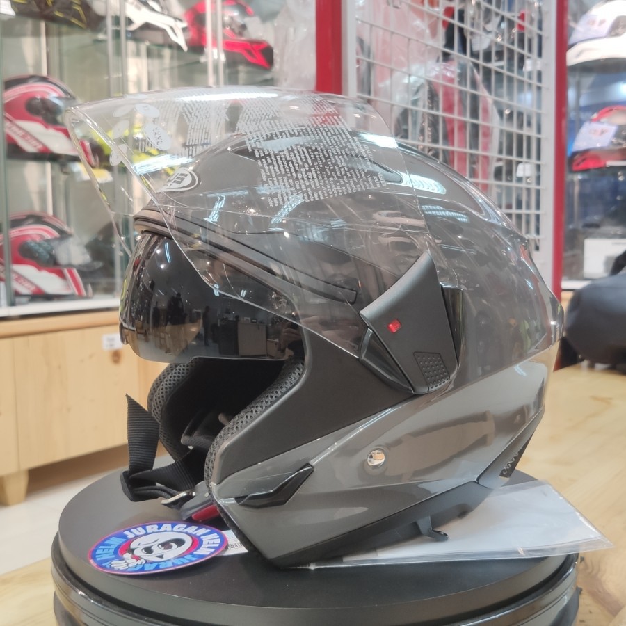 Zeus ZS611 GREY 11C Double Visor Z611 611-5