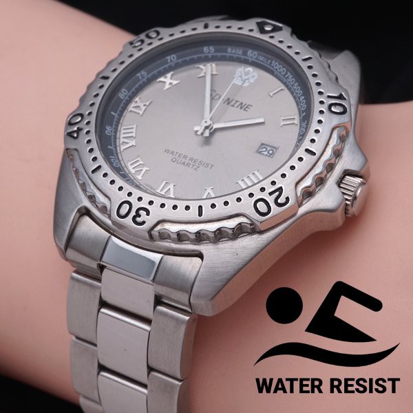 Jam Tangan Pria Original SD-NINE Full Stainless Steel Water Resist Anti Air Model Tag