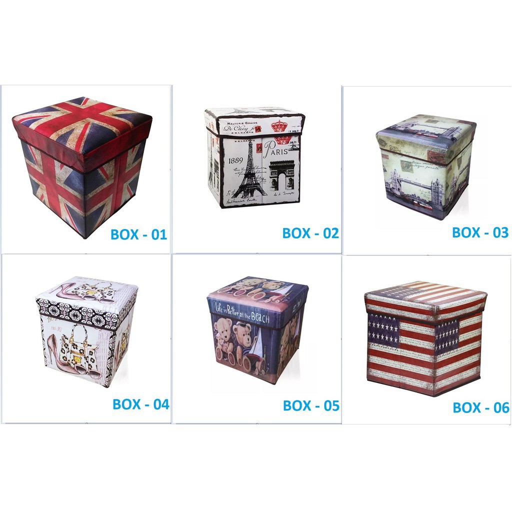 Storage box organizer rangkap fungsi Kursi/ Sandaran Kaki