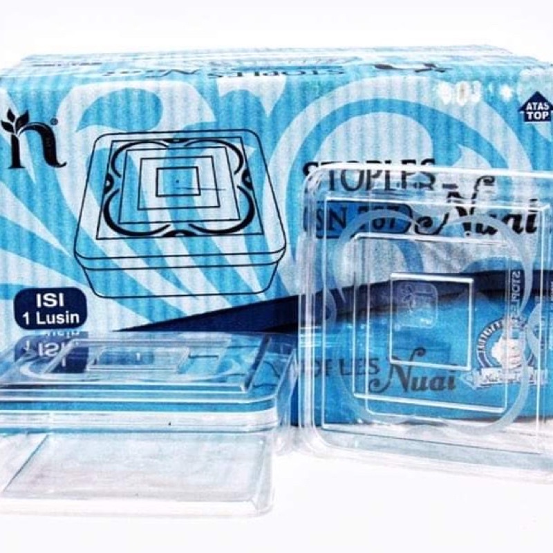 Toples Nuai SN 787 Ukuran 0.35 kg Model Kotak / Toples Kue Kering