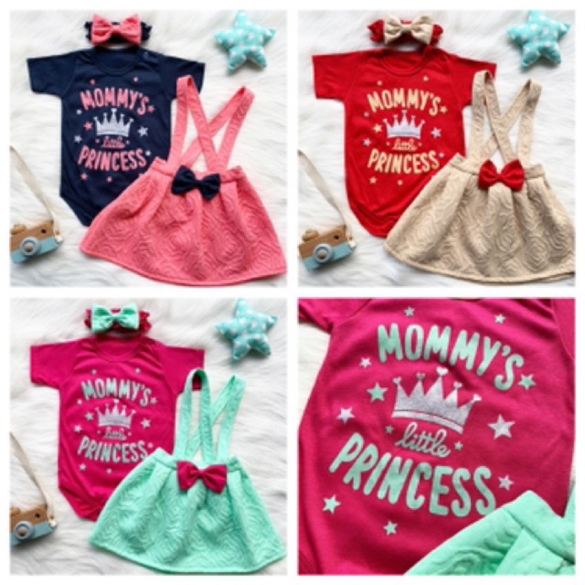 Mommy’s little princess skirt jumper set jumper bayi fashion baby girl