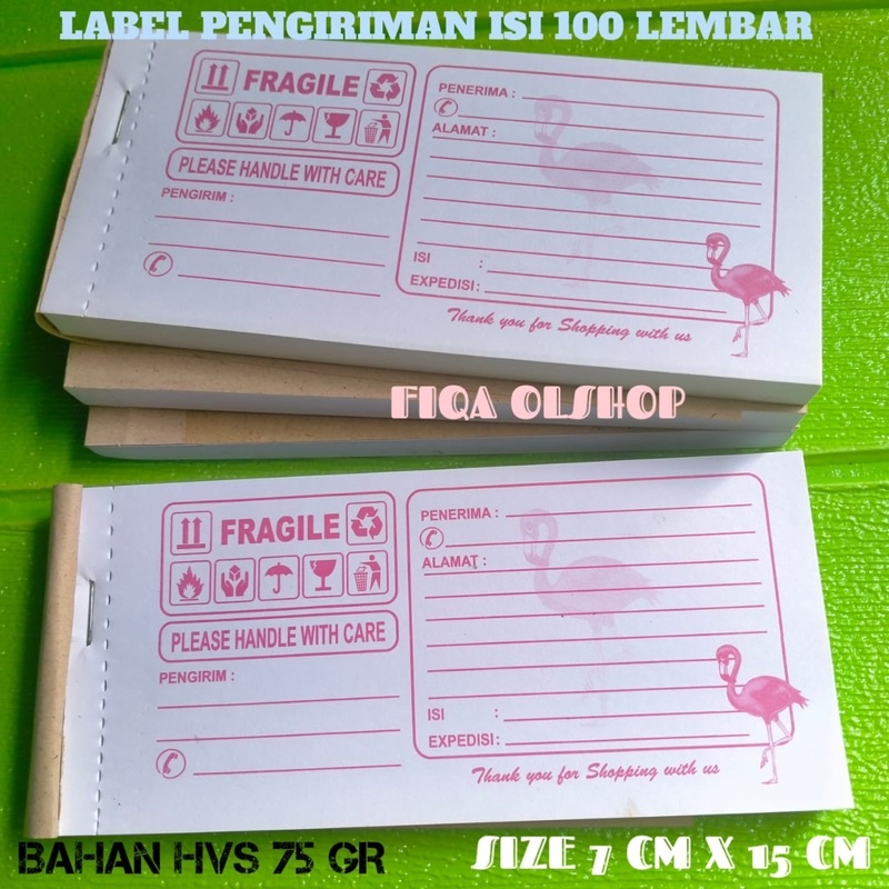 

LABEL PENGIRIMAN ISI 100 LEMBAR MOTIF FLAMINGGO