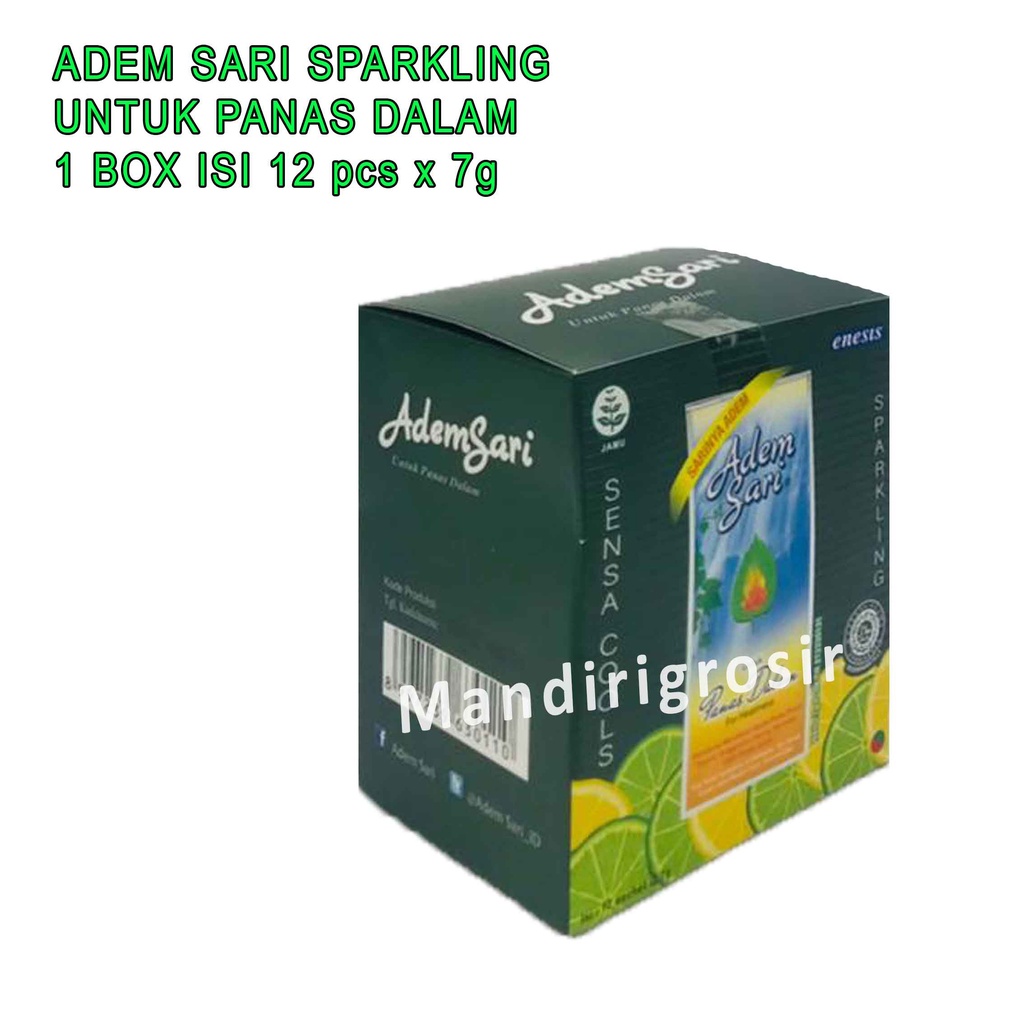 Sparkling Sensa Cools * Adem Sari * Untuk Panas Dalam * 1 Box Isi 12pcs