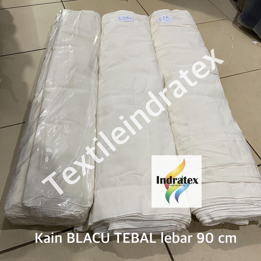 ( per setengah meter ) Kain BELACU BLACU TEBAL meteran lebar 90 cm warna putih beras bahan craft kerajinan tangan waxing bulu ketiak tirai gorden hordeng horden tas totebag goodie bag pouch dekorasi dekor mitela mitella p3k pembalut siku kantong celana