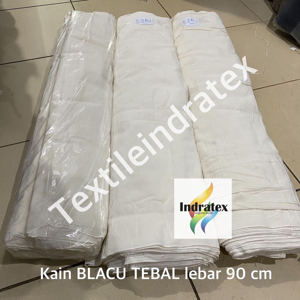 ( per 1 roll ) Kain BELACU BLACU TEBAL rollan lebar 90 cm warna putih beras bahan craft kerajinan tangan waxing bulu ketiak tirai gorden hordeng horden tas totebag goodie bag pouch dekorasi dekor mitela mitella p3k pembalut siku kantong celana