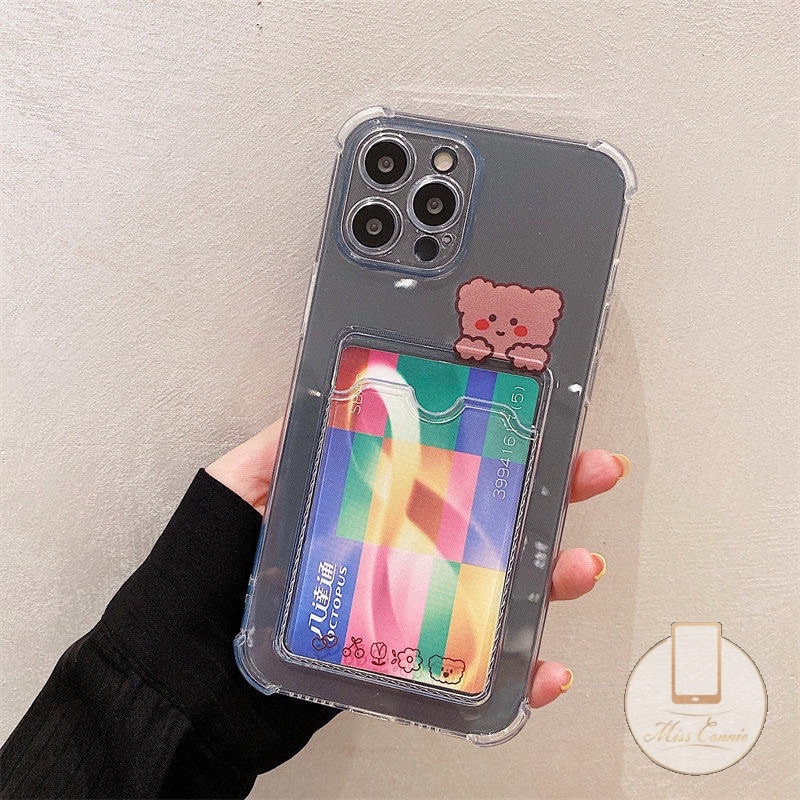 Soft Case TPU Transparan Motif Kartun Beruang Kelinci Untuk iPhone 6 6s Plus 11 12 13 14 Pro Max XS Max X XR 6 6s 7 8 Plus