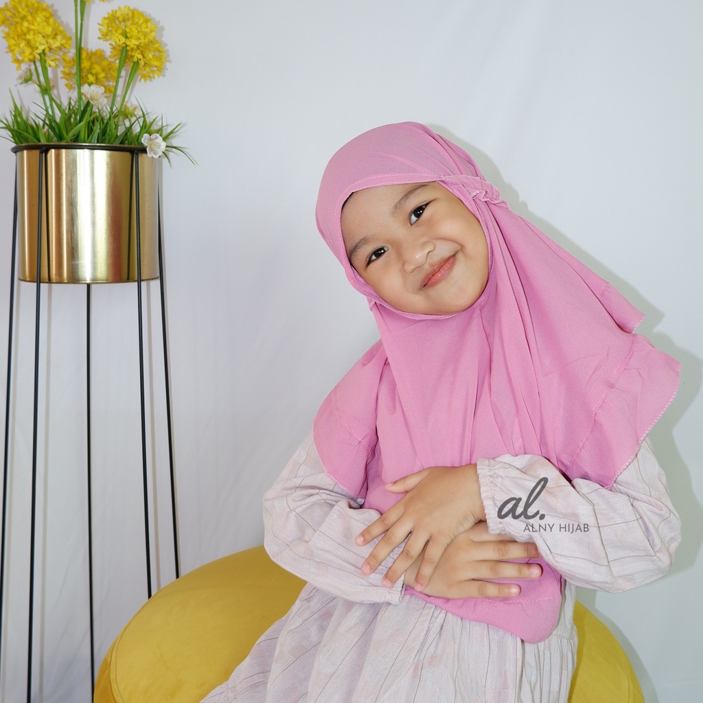 Alny Hijab - Kity Jilbab Bergo Maryam Anak Rempel Tali Kriwil / Bergo Anak Maryam Non Pet Diamond