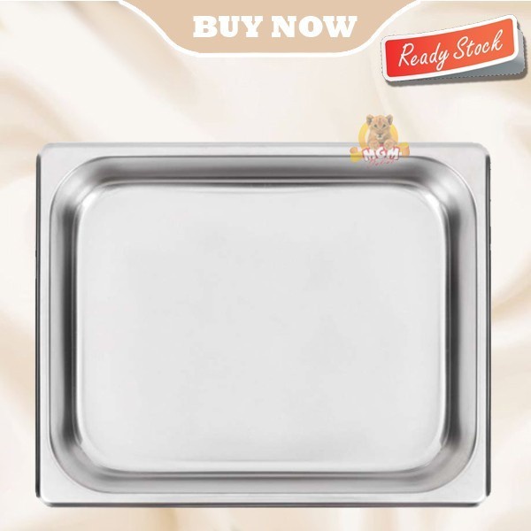 Food pan prasmanan Stainless ukuran 2/3 tinggi 15cm Wadah gastronorm