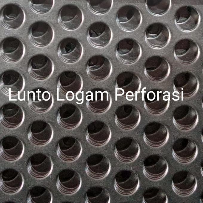 Plat Lubang Besi Perforasi 0.8 mm 1 x 2 Meter Lubang 0.8 mm Perforated
