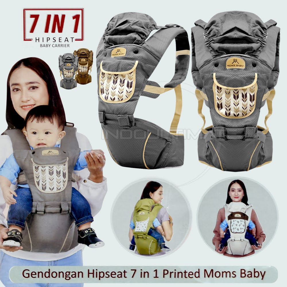 7in1 Hipseat Multifungsi MOMS BABY Gendongan Depan Duduk Anti Capek BY-193-GB Gendongan Bayi Balita