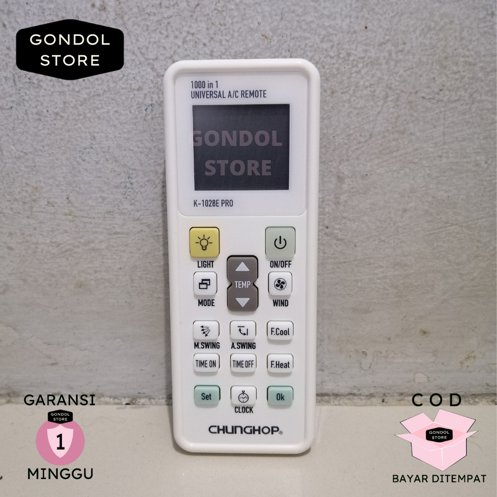 REMOTE AC UNIVERSAL ORIGINAL CHUNGHOP K-1028E PRO PUTIH