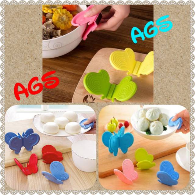 Penjepit piring/penahan panas/alat dapur/silikon masak anti panas/silikon anti panas serbaguna/peral