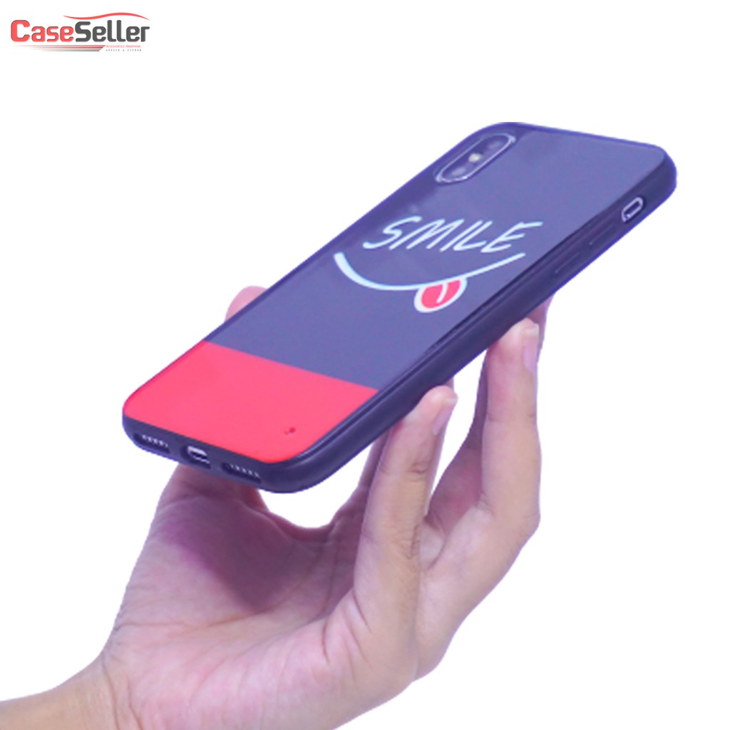 CaseSeller - SAMSUNG J1 Ace / J6 2018 / J7 Core / J7+  TPU Glass Design Case + Holder