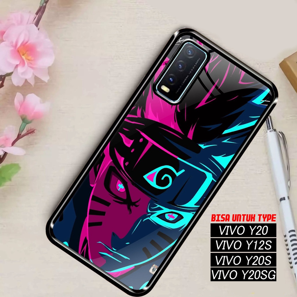 CA Case Hardcase Vivo Y20 Y12S Y20S Y20S G Glossy Motif anime nrt sasuke Unik 2D Case Kilau Softcase