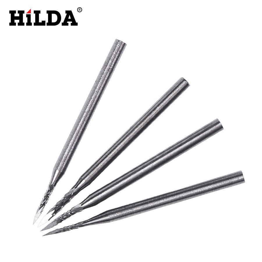 

Import HILDA Tungsten Carbide Burr 2.35mm Rotary Cutter Files Set CNC Engraving CED Cutting Edge