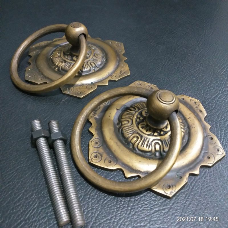 HANDLE PINTU RUMAH ANTIK diameter 11,5cm.