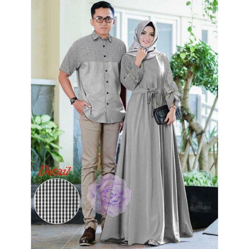 COUPLE ULUWATU 2IN1 BAJU COUPLE KATUN BAJU MUSLIM BAJU COUPLE