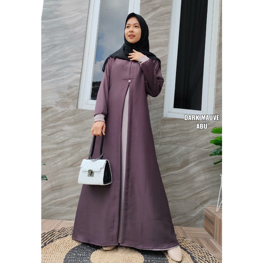 Gamis Ity Crepe Rompi / Gamis Ity Crepe Kombinasi / Gamis Ity Crepe Cardigan