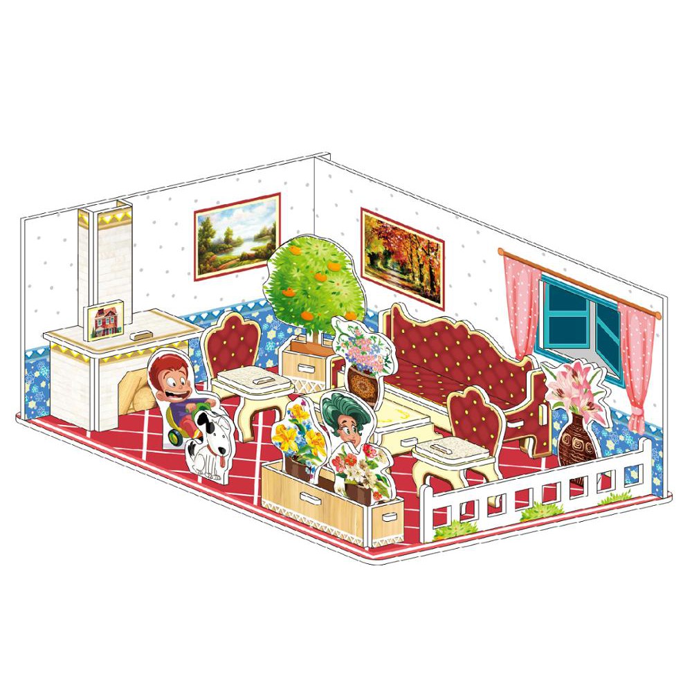 Puzzle 3D Mini | ROOM ROOM | Prakarya Anak Sekolah - 1690-19