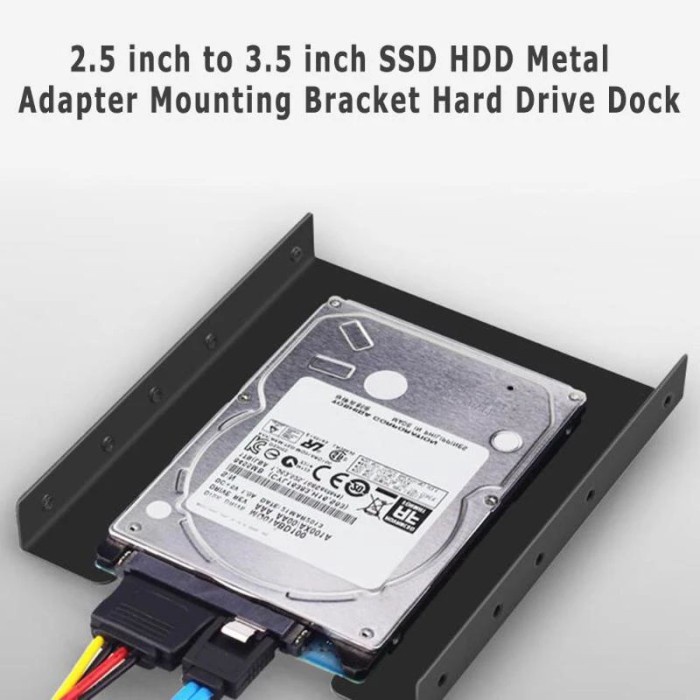 Hdd docking bracket hardisk ssd 2.5 3.5 inch tempat internal pc murah