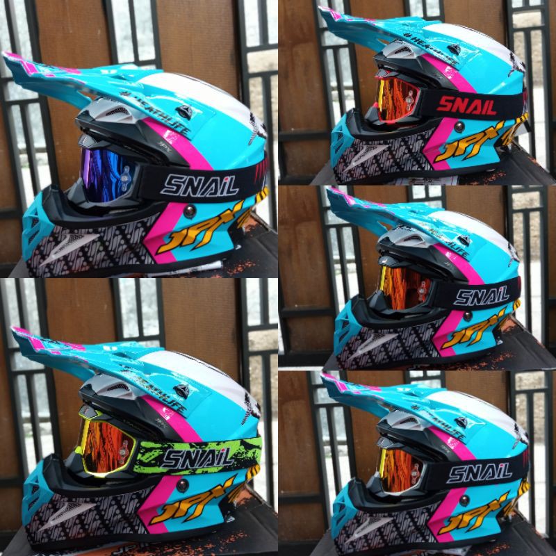 HELM JPX CROSS_FOX1 SERI X26 - PEARL WHITE DOFF + GOOGLE SNAIL (ONGKIR 2 KG) HELM JPX X26 MOTIF BATIK JPX BATIK JPX X26 BLUE PAKET GANTENG HELM JPX TERBARU