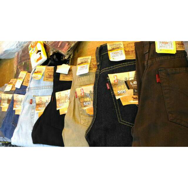 Jeans Pria Bioblitz Biowash Hitam Abu Coklat Garment Krem