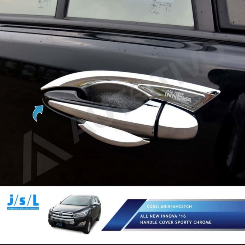 cover pegangan pintu/ handle all new Innova sporty chrome 2016-2021 jsl