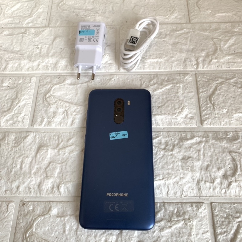 Pocophone F1 ram 6GB 64GB Blue Bekas - resmi - hp only