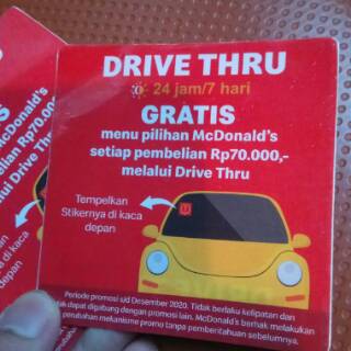 Stiker Sticker Drive Thru Mcdonald Mcd Tempel Dari Dalam ...