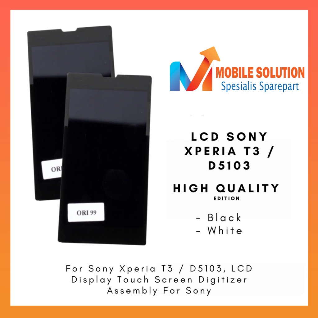 Grosir LCD Xperia T3 D5103 ORIGINAL 100% Fullset Touchscreen Garansi 1 Bulan + Packing / Bubbel