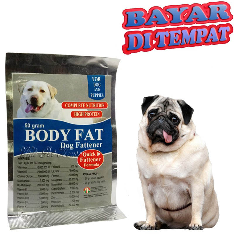 Vitamin Penggemuk Anjing BODY FAT DOG Booster Penambah Berat Badan Nafsu Makan