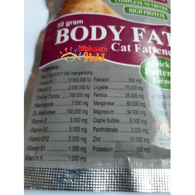 Body Fat Bodyfat Vitamin Penggemuk Kucing Cat Fattener 50 gram