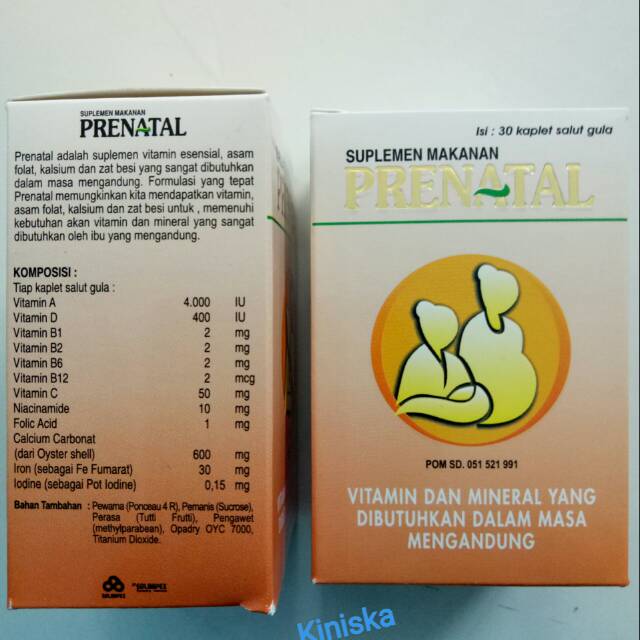 Suplemen Makanan Prenatal Vitamin Dan Mineral Ibu Hamil Shopee Indonesia
